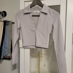 Babaton aritzia contour polo long sleeve